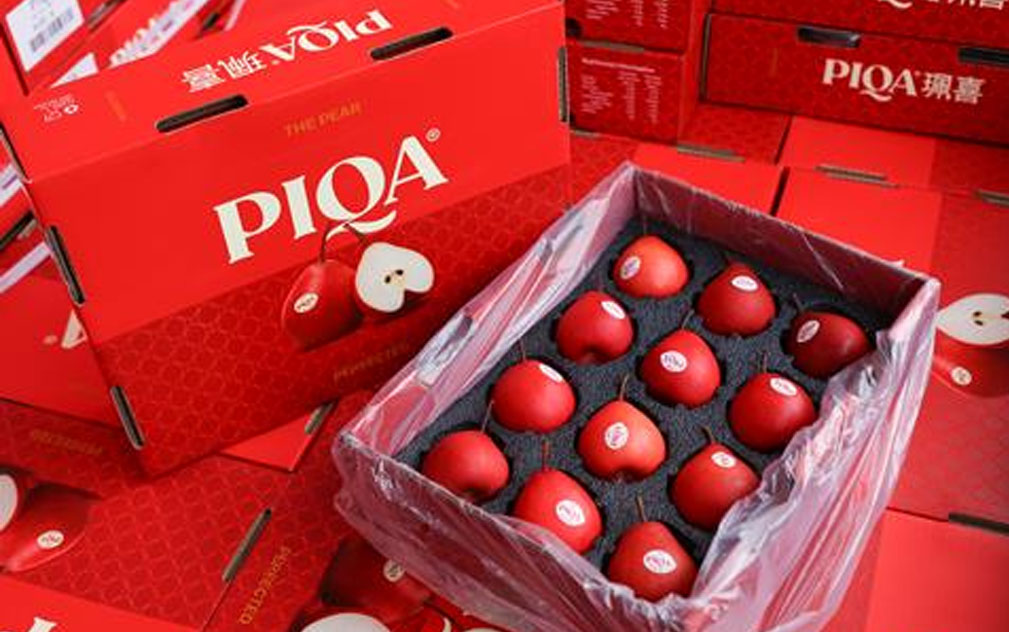 新季首批新西兰Piqa Red红梨抵华  本季供应量增加230